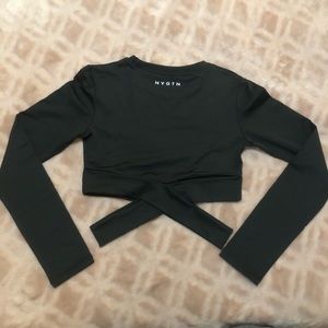 NVGTN long sleeved cross body crop.